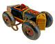 Vintage Marx #3 Tin Litho Racer Windup Race Car with Driver & Balloon Tires