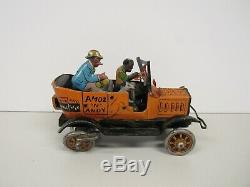 Vintage Marx Amos & Andy Fresh Air Taxi Car Tin Litho Wind Up Toy Works