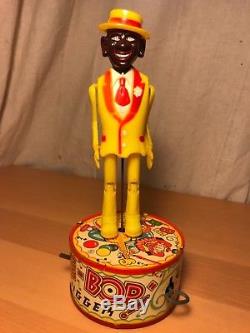 Vintage Marx Black Americana Wind Up Be Bop Jigger Dancer Toy Works! 1930s