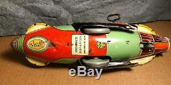 Vintage Marx Buck Rogers Rocket Police Patrol Motor works Good condition