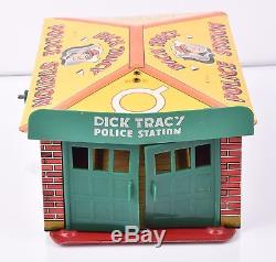 Vintage Marx DICK TRACY POLICE STATION WIND UP Tin Litho Original with box