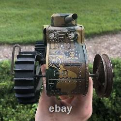 Vintage Marx E12 Tin Wind Up Army Tank Toy