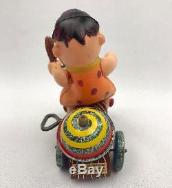 Vintage Marx Fred Flintstone Tricycle Tin and Celluloid Wind Up Toy Original Box