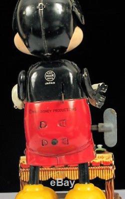 Vintage Marx Linemar Walt Disney Productions Mickey Mouse Tin Wind Up Toy Rare