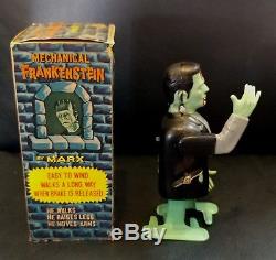 Vintage Marx Mechanical Walking Frankenstein with Box Wind Up Monster Toy Windup