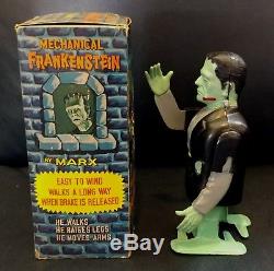 Vintage Marx Mechanical Walking Frankenstein with Box Wind Up Monster Toy Windup