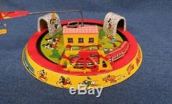 Vintage Marx Mickey Mouse Express Tin Litho Wind Up Toy Exc