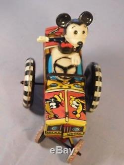 Vintage Marx Mickey Mouse Wind-up Wacky Dipsy Car