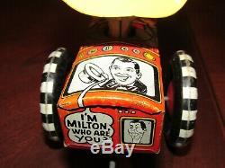 Vintage Marx Milton Berle Car Tin Wind Up Toy In Excellent Working Condition