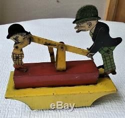 Vintage Marx Moon Mullins & Kayo Hand Car Train Toy Tin Litho Windup