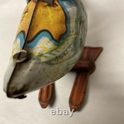 Vintage Marx Mother Goose Wind-up Tin Litho Toy