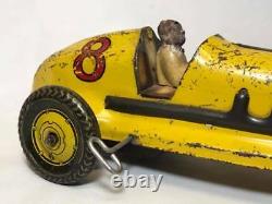 Vintage Marx Pressed Steel Wind Up Race Indy 500 Car #8