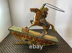 Vintage Marx Range Rider Wind Up Toy with Lasso Non-working