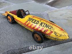 Vintage Marx Speed King Wind Up Tin Car
