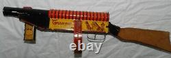 Vintage Marx Tin Liotho Wind-up G-Man Machine Gun- Works Great