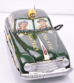 Vintage Marx Tin Litho Wind-up DICK TRACY SQUAD CAR #1 with Original Box WORKS