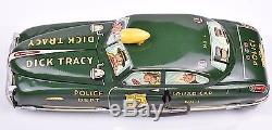 Vintage Marx Tin Litho Wind-up DICK TRACY SQUAD CAR #1 with Original Box WORKS