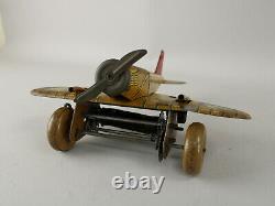 Vintage Marx Tin Litho Wind-up Sparking US Army 712 Toy Airplane AS-IS Parts/Rep