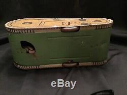 Vintage Marx Tin Litho Windup US Army Doughboy Tank 1950s Toy With Key