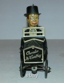 Vintage Marx Tin Wind Up Charlie Mccarthy Crazy Car