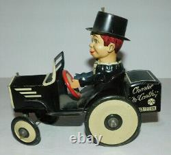 Vintage Marx Tin Wind Up Charlie Mccarthy Crazy Car