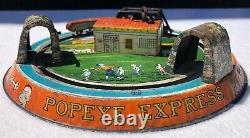 Vintage Marx Tin Wind Up Popeye Express Toy RARE