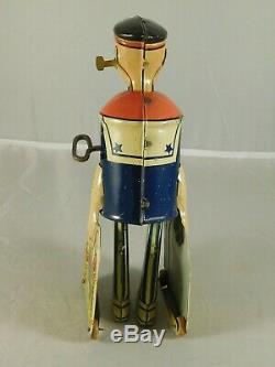 Vintage Marx Tin Wind-up Walking Popeye Toy Carrying Parrots