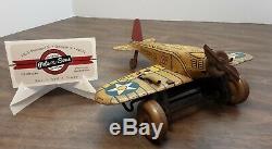Vintage Marx Tin Windup U. S. Army Sparking Airplane