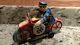 Vintage Marx Toy Mechanical Wind Up Policeman On His Motorcycle