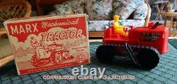 Vintage Marx Tractor Wind Up With Box New Old Stock In Excellent Condition