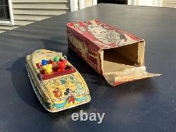 Vintage Marx Walt Disney Parade Mechanical Roadster with box Clean Windup