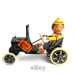 Vintage Marx Wind Up Tin Litho Toy Car Funny Flivver 1926 NICE-COMPLETE-WORKS