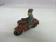 Vintage Marx Wind Up Tin Toy Police Motorcycle No Key 130-d