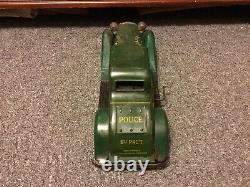 Vintage Marx Windup 1ST PCT. Siren Police Patrol Car Press Steel SOLD AS-IS