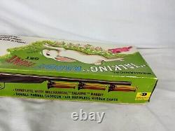 Vintage Mechanical Talking Rabbit Hunt Set Toy Game With Box As-Is Broken Durham