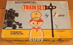 Vintage Mechanical Train Set by MARX No 526 Wind Up Locomotive Original Box Mint