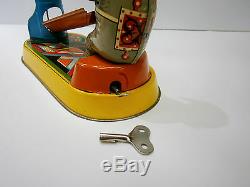 Vintage Mechanism Key Circus Elephant Lift Balls German Wind-up Tin Toy Germany