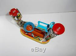 Vintage Mechanism Key Circus Elephant Lift Balls German Wind-up Tin Toy Germany