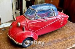 Vintage Messerschmitt Bandai 3 Wheel Car Tin Toy