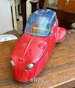 Vintage Messerschmitt Bandai 3 Wheel Car Tin Toy