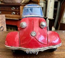 Vintage Messerschmitt Bandai 3 Wheel Car Tin Toy