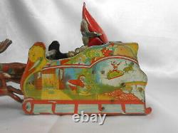 Vintage Metal Strauss Santee Claus Wind Up Toy Dated 1921