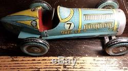 Vintage Mettoy 15 Mechanical Tin Racing Car Made in Great Britain