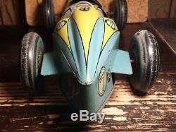 Vintage Mettoy 15 Mechanical Tin Racing Car Made in Great Britain