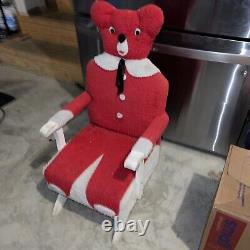 Vintage Mid Century Bubba Bear Childrens Rocking Chair Plush