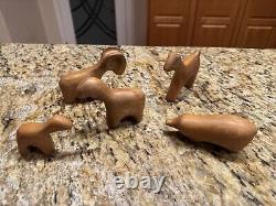 Vintage Mid Century MCM Antonio Vitali Wooden Wood Animals Ram & More Lot