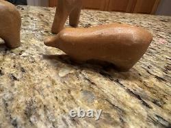 Vintage Mid Century MCM Antonio Vitali Wooden Wood Animals Ram & More Lot