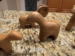 Vintage Mid Century MCM Antonio Vitali Wooden Wood Animals Ram & More Lot