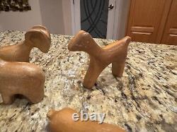 Vintage Mid Century MCM Antonio Vitali Wooden Wood Animals Ram & More Lot