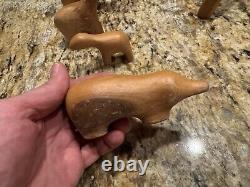 Vintage Mid Century MCM Antonio Vitali Wooden Wood Animals Ram & More Lot